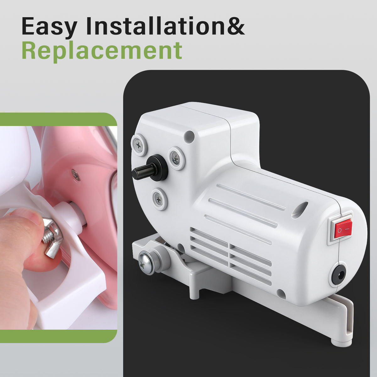 Drive Motor for Electric Polymer Clay Press Machine,Clay Roller Machine Attachment,Polymer Clay Tools Compatible with WECLAYER Pink Model(Not Green) and Some Other Models(Not for All the Models)