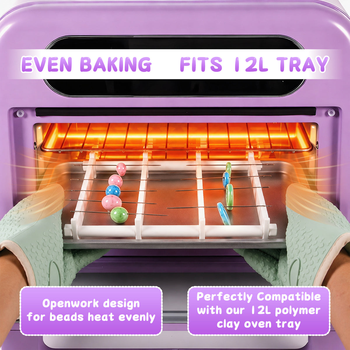 WECLAYER Bead Baking Rack,Polymer Clay Tools with 232 Slots(58 * 4) – Stackable & Heat-Resistant Drying Rack for Jewelry Making, Oven Safe for Home Ovens, Includes 25 Pins