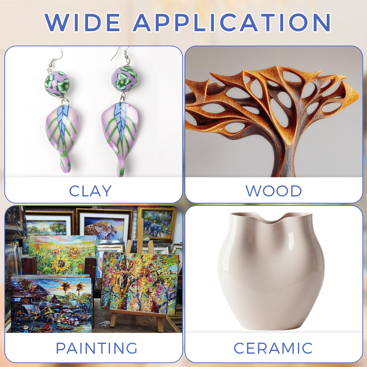 WECLAYER Polymer Clay Glaze – 60ml/2oz High-Gloss Varnish with Brush & Lidded Measuring Cup, Waterproof Scratch Resistant Sealant for Oven-Baked Polymer Clay, Also Works on Air Dry Clay